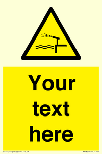 Custom warning water cannon